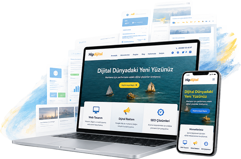 Hip Dijital web tasarım mockup